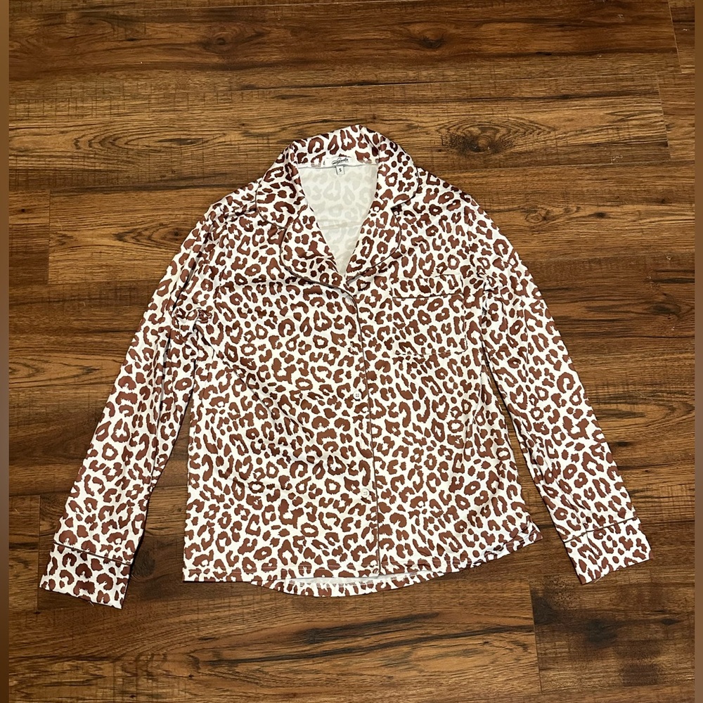 Silk cheetah pajama set